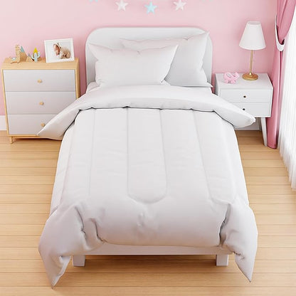 SANDJEST White Duvet Cover Sets Twin Size by SANDJEST