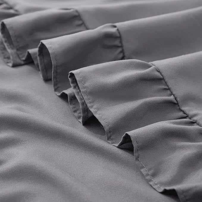 KKJIAF Ruffle Pillow Cases Queen Size Set of 2, Ruffled Pillow Covers - Image 6