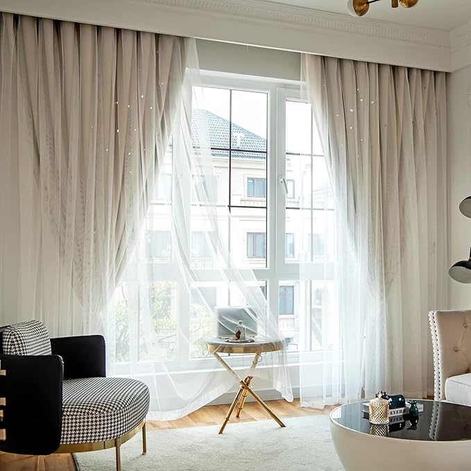 Stars Blackout Curtains for Bedroom - Image 2