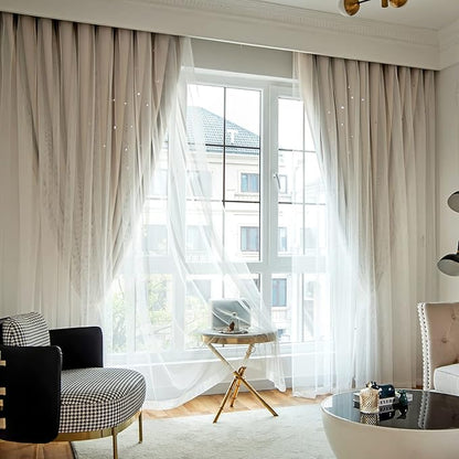 Stars Blackout Curtains for Bedroom - Image 2