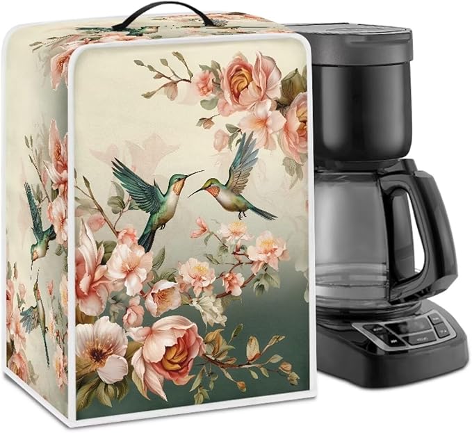 Coffee Maker Cover Protector Hummingbird Floral Kitchen Appliance Dust Cover by Unknown