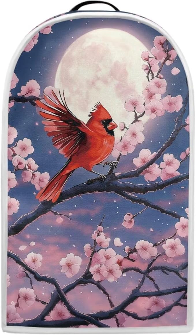 Talayituse Cardinal Cherry Blossom Moon Print Blender Dust Cover, Fingerprint by Unknown