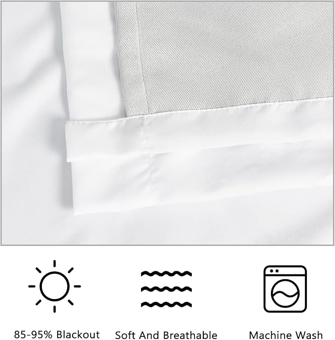 White Blackout Drapes - Image 5