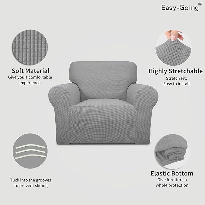 Easy-Going Stretch Chair Sofa Slipcover 1-Piece Couch Sofa Cover Furniture - Image 3