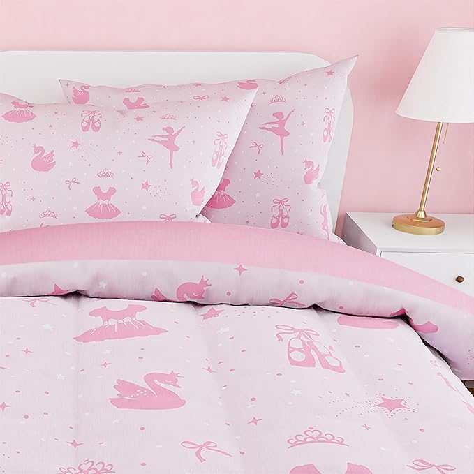 SANDJEST Ballerina Comforter Set Full Size 98x86in - Image 4