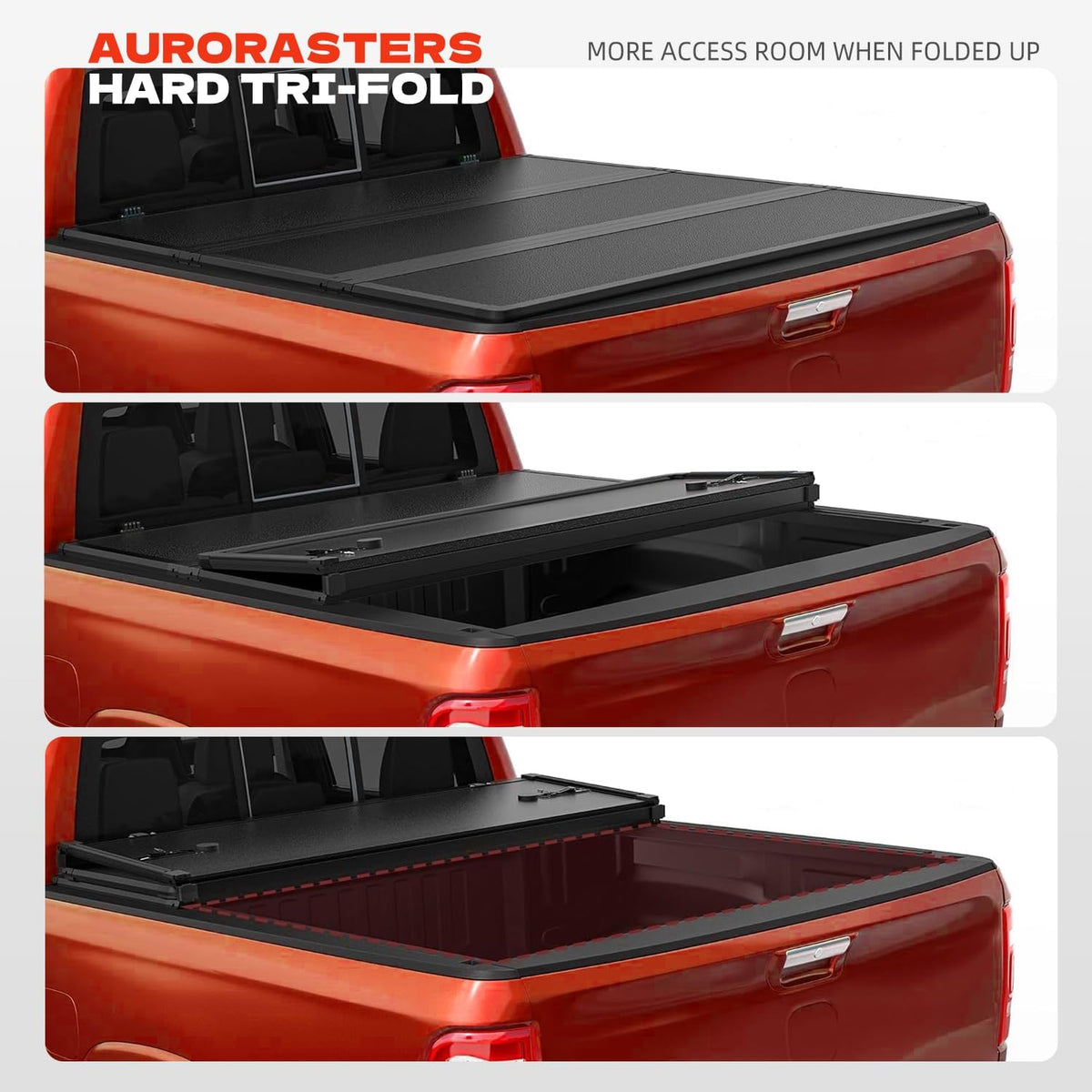 hard tri-fold truck bed cover for 2016-2026 tacoma shown in use