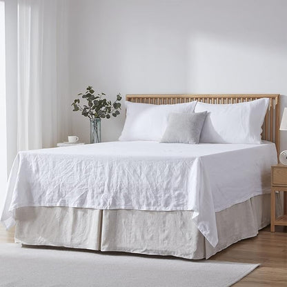 Simple&Opulence Premium Linen Bed Skirt Basic Style 18 inch Tailored Drop Dust by SimpleOpulence