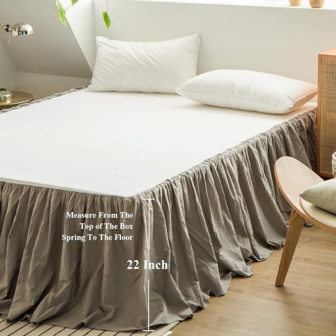BISELINA French Linen Bed Skirt - Image 4