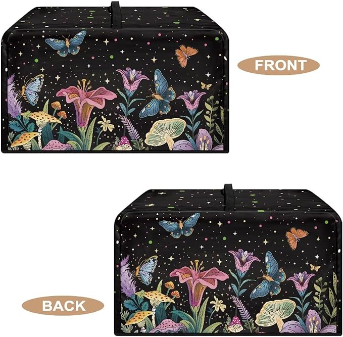 Microwave Oven Cover, Butterfly Heat-Resistant Polyester Machine Protector - Image 5