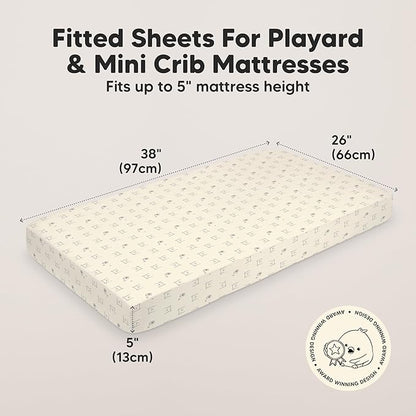 2-Pack Mini Crib Sheets Fitted - Image 3