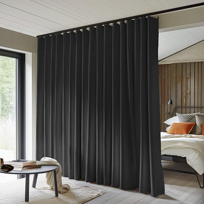 Room Divider Curtains Total Blackout Privacy Curtain Panel Room Thermal by Makefeileshade
