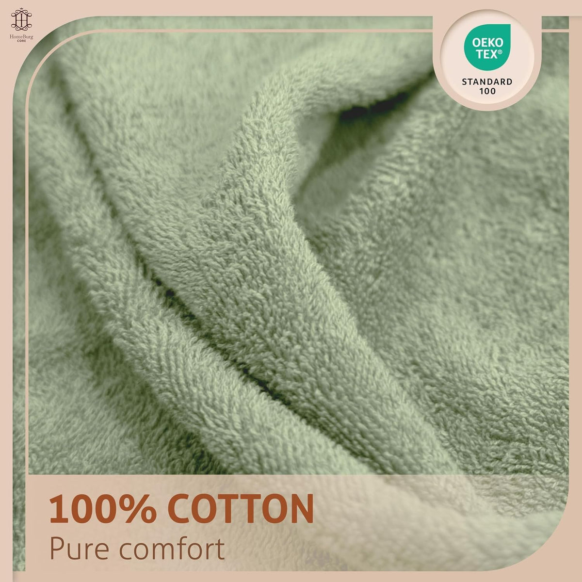 core 4-piece cotton bath towels for bathroom | showing dimensions