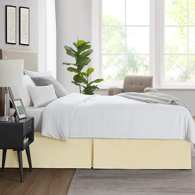 Nestl Vanilla Yellow Full XL Bed Skirt - Image 7