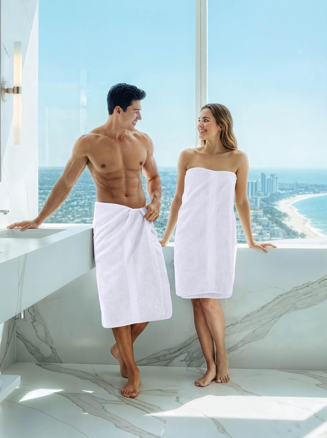 utopia towels 4 pack premium bath towels, 27x54 on a desk or shelf