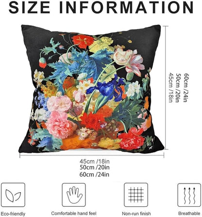 Vintage Floral Bouquet 20x20 Plush Throw Pillow Case, Double-Sided Printed - Image 3
