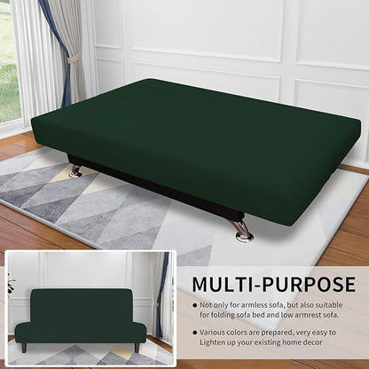 Easy-Going Stretch Futon Slipcover Armless Futon Bed Cover Furniture Protector - Image 4