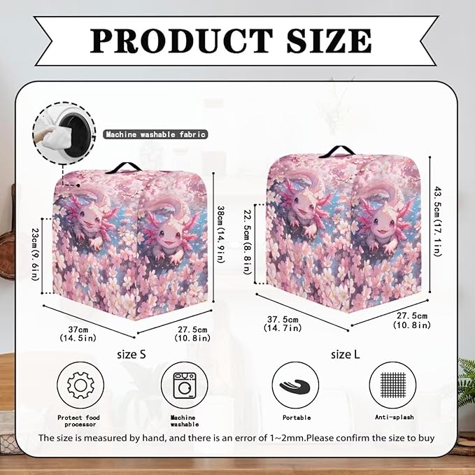 Axolotl Cherry Blossom Stand Mixer Covers Pink Kitchen Decoration Kitchen Aid - Image 6