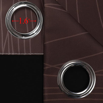 Estelar Textiler Brown and Greyish White Gradient Blackout Curtains - Image 7