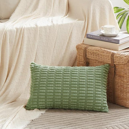 Fancy Homi 4 Packs Sage Green Decorative Throw Pillow Covers 16x24 Inch - Image 2