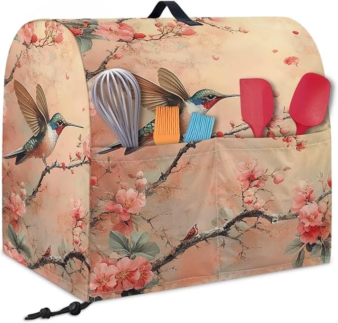 Hummingbird with Flower Mixer Covers Washable Stand Mixer Dust Cover Fit - Image 2