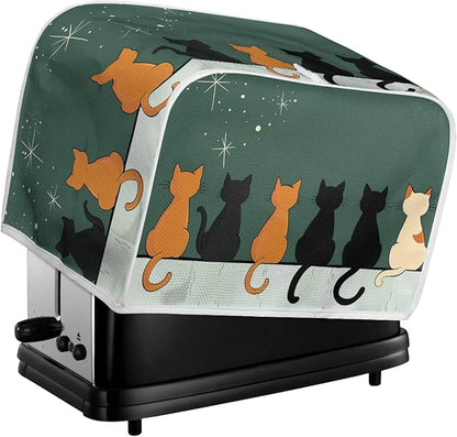 Cat Printed Bread Maker Cover, 4 Slice Kitchen Small Appliance, Toaster Cover - Image 4