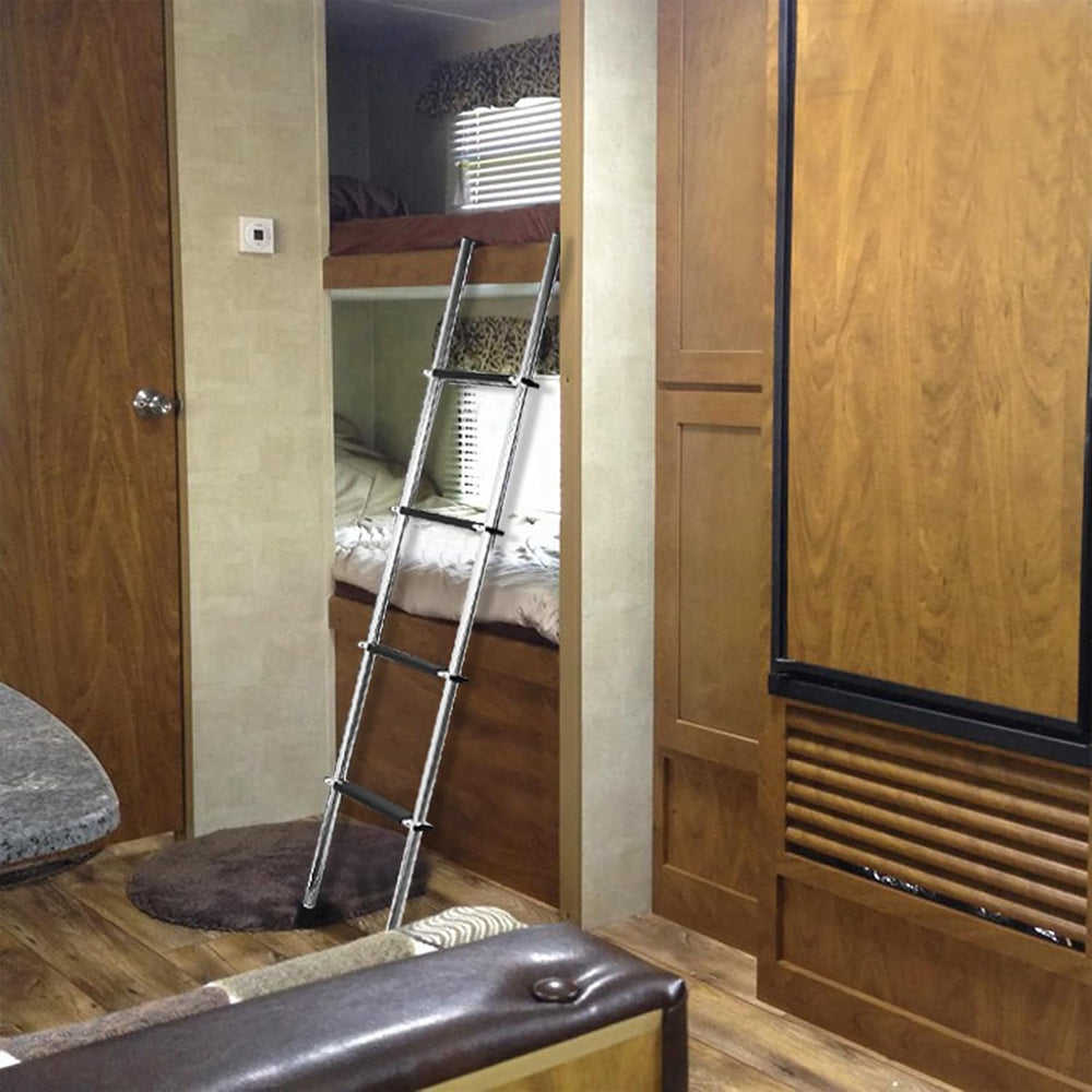 72" Aluminum RV Bunk Ladder, Integrated Camper Bunk Bed Ladder