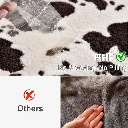PHF Cute Cow Print Sherpa Throw Blanket - Image 6