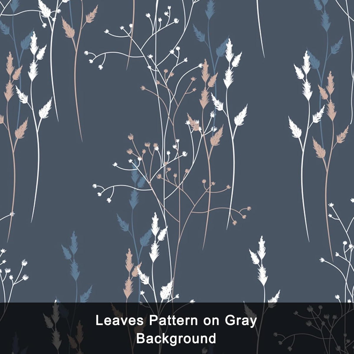 blue leaves blackout curtains 63 inch length, room on a desk or shelf