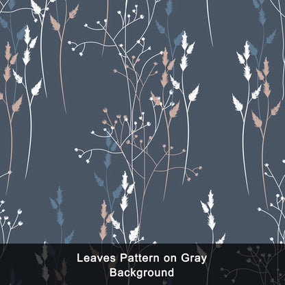 blue leaves blackout curtains 63 inch length, room on a desk or shelf