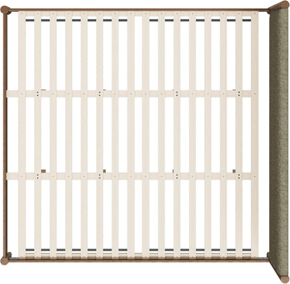 kislot wood bed frame with upholstered headboard, sage, view 10