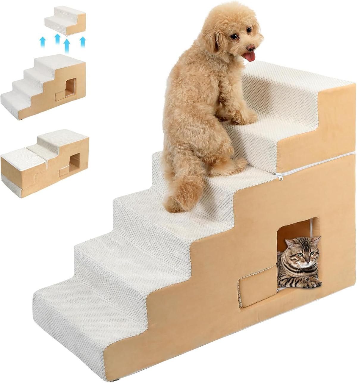 dog stairs for small dogs 27”h, 6-step dog, main product view