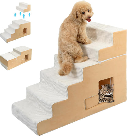 dog stairs for small dogs 27”h, 6-step dog, main product view