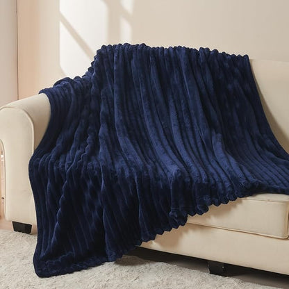 NEWCOSPLAY Super Soft Throw Blanket Dark Navy Premium Silky Flannel Fleece 3D - Image 3