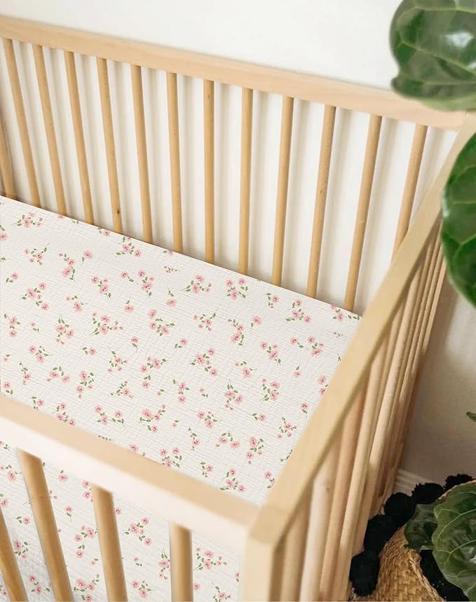 Muslin Bedside Bassinet Sheets 2 Pack, 33x20 Fitted Ultra Soft & Breathable - Image 7