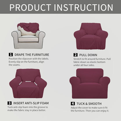 easy-going stretch oversized chair slipcover with arm washable, package contents