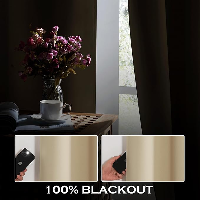 KGORGE 4-in-1 Soundproof Anti Dust 100% Blackout Curtains - Image 3