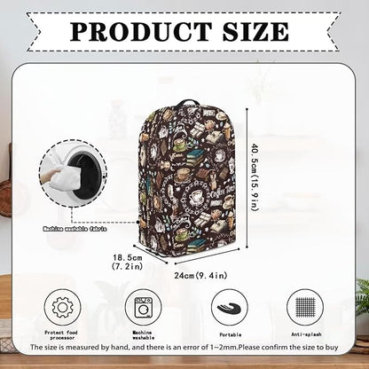 Book Coffee Time Blender Cover Kitchen Coffee Maker Cover Dust Protection Home - Image 5