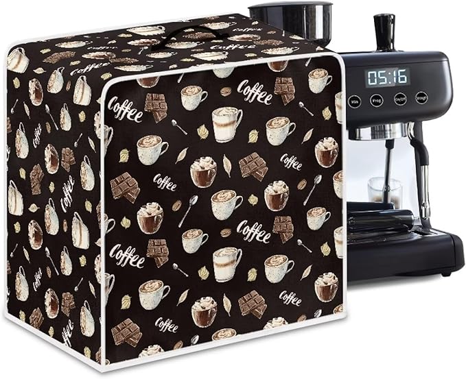 Coffee Maker Cover – Dust Protection Stain Resistant Washable Appliance Cover by PJHEQOXE