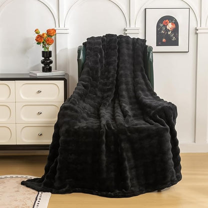 YUSOKI Luxury 3D Bubble Throw Blanket 2lb, All Ages, Home Decoration - Image 2