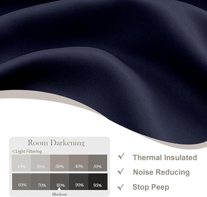Gwine Navy Blue Blackout Curtains - Image 3