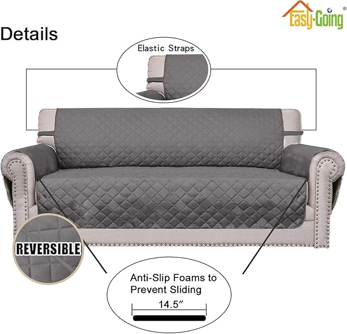 Easy-Going Sofa Slipcover Reversible Loveseat Sofa Cover Couch Cover - Image 3