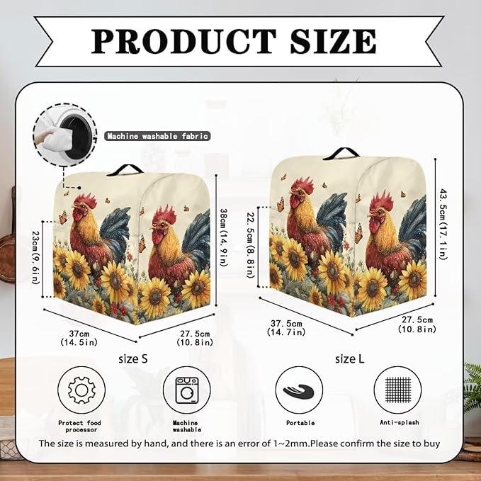 Stand Mixer Covers for 4.5-5 Quart Mixer Rooster - Image 6