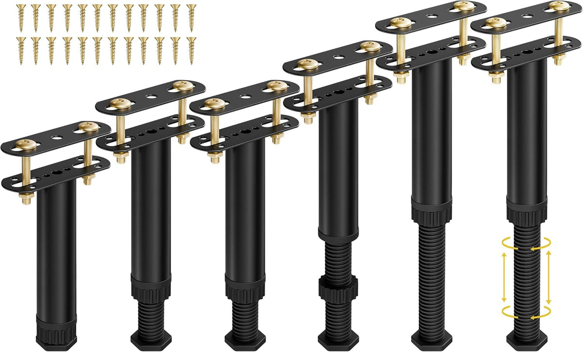 wlrrcwdttc 6 pcs adjustable height bed support legs, main product view