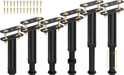 wlrrcwdttc 6 pcs adjustable height bed support legs, main product view