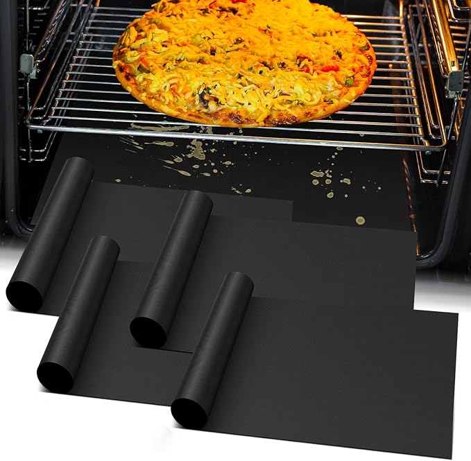4Pack Oven Liners for Bottom of Electric Gas Oven, Thick Heavy Duty Nonstick - Image 9