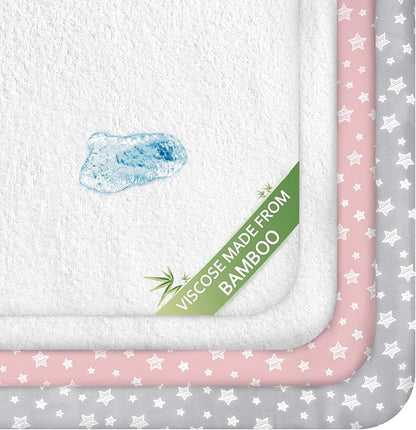 Crib Sheets & Waterproof Crib Mattress Protector by Moonsea
