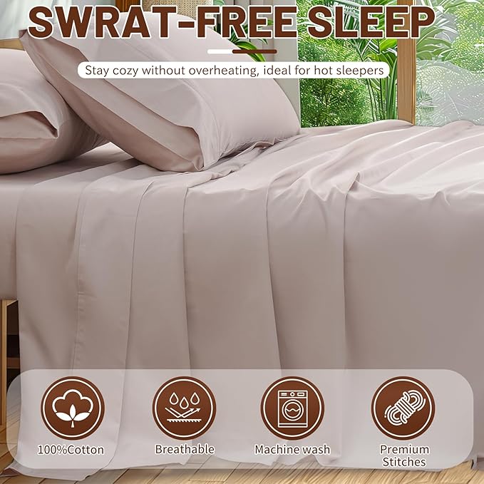 Extra Deep Pocket King Sheets 18-24 Inch 100% Egyptian Cotton 1000 Thread Count - Image 6