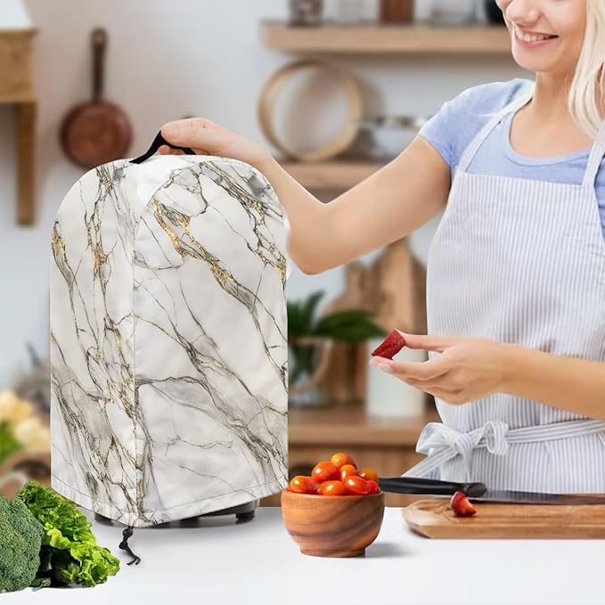 Marble Texture Blender Cover Kitchen Appliance Cover Anti Fingerprint Dust - Image 3
