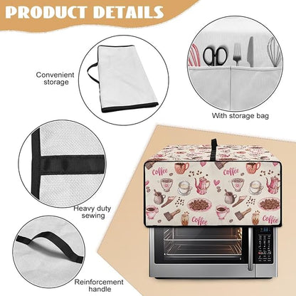 Toaster Oven Dust Cover Dustproof Stylish Convection Microwave Ovens Cover - Image 5