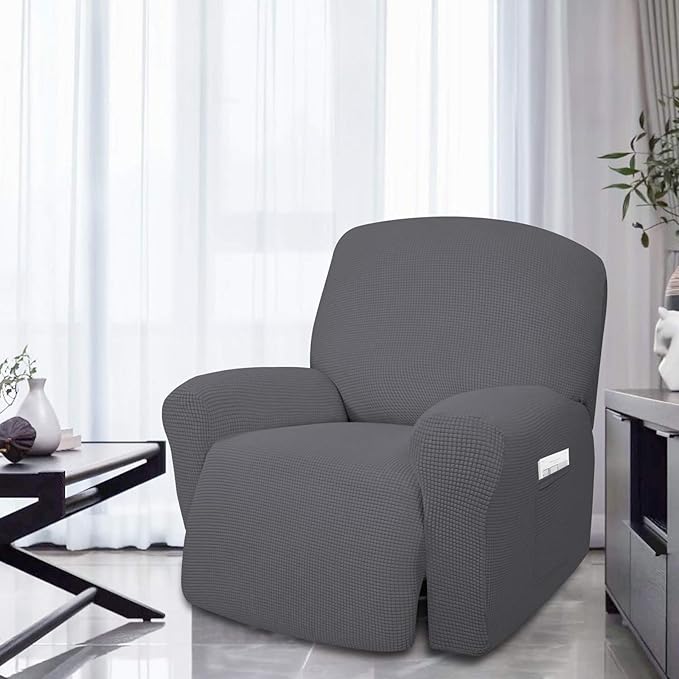 Easy-Going 4 Pieces Oversized Recliner Stretch Sofa Slipcover Sofa Cover - Image 2